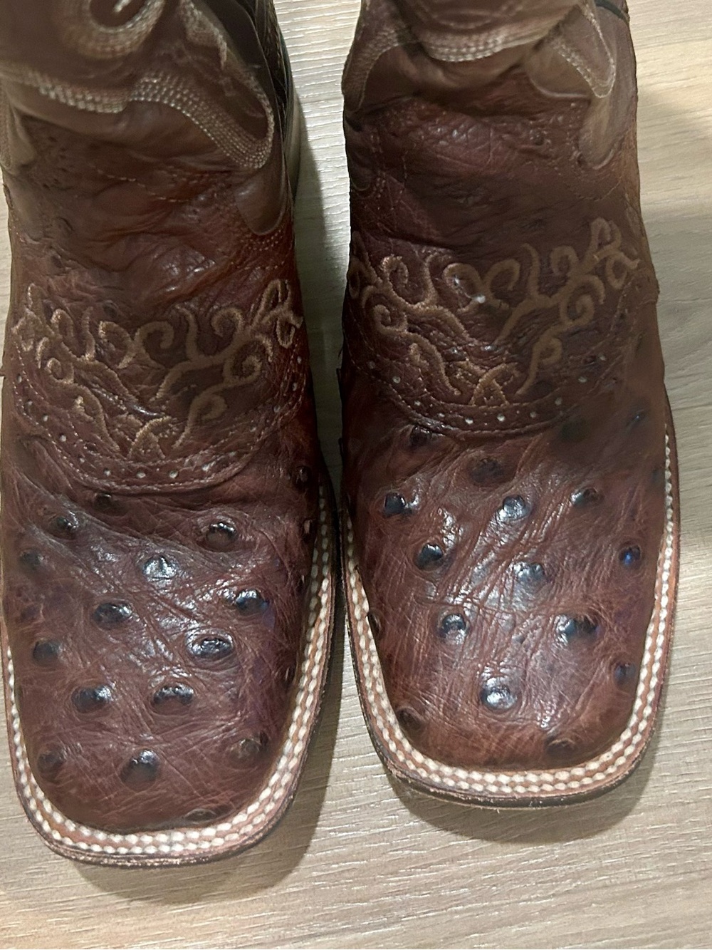 Handcrafted Brown Leather Cowgirl Boots